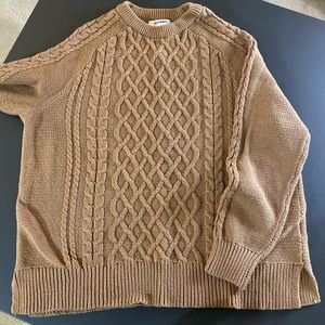 Brown Cableknit Sweater XL